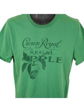 Crown Royal Regal Apple Whisky T Shirt Mens Size Large Green Liquor Promo